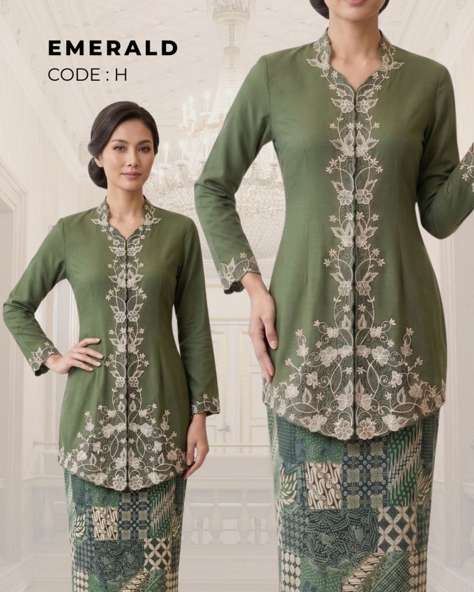 Kebaya Emerald - Hijau Zaitun