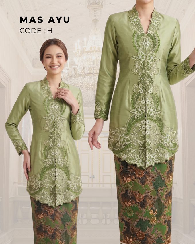 Kebaya Mas Ayu – Hijau Epal — Hijau Epal